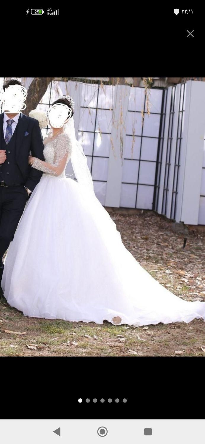 لباس عروس زیبا وبراق|لباس|بم, |دیوار