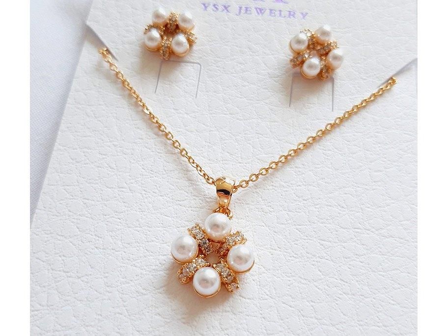 نیمست زنجیری نگین و مروارید دار طلایی، انتخاب کیوت|بدلیجات|اردبیل, |دیوار