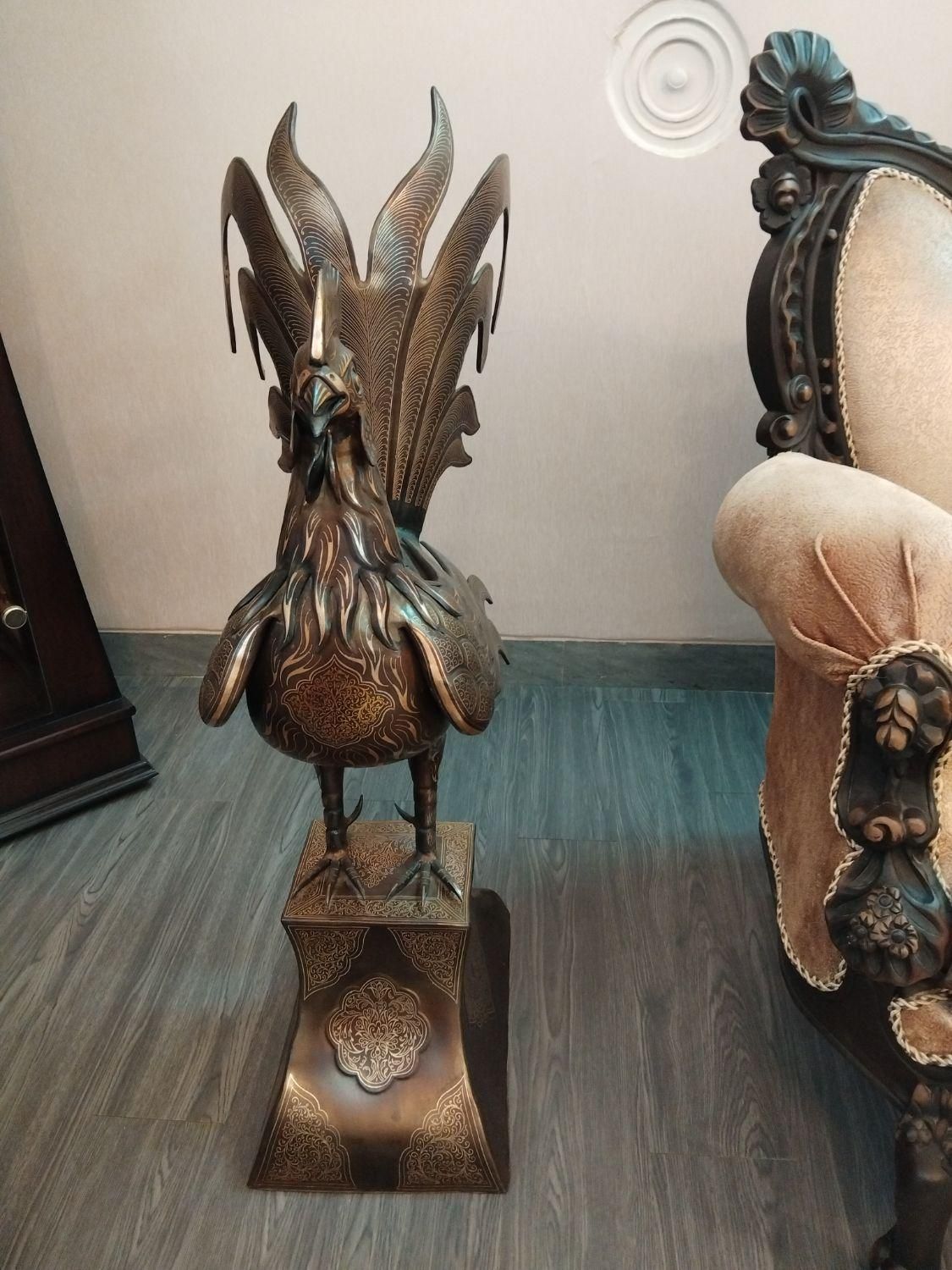 مجسمه خروس|مجسمه، تندیس، ماکت|اصفهان, آهنگران|دیوار