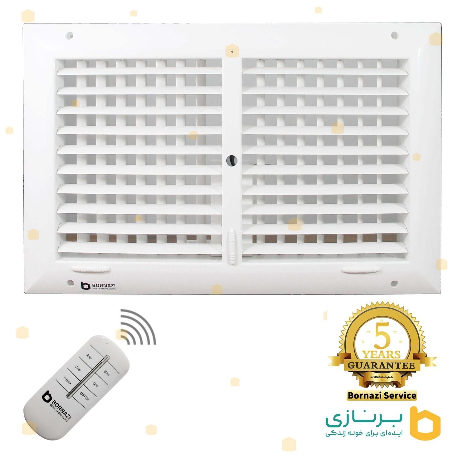 دریچه کولر ریموت دار برنازی 2 شبکه (سایز 20 در 40)|کولر آبی|تهران, اتحاد|دیوار