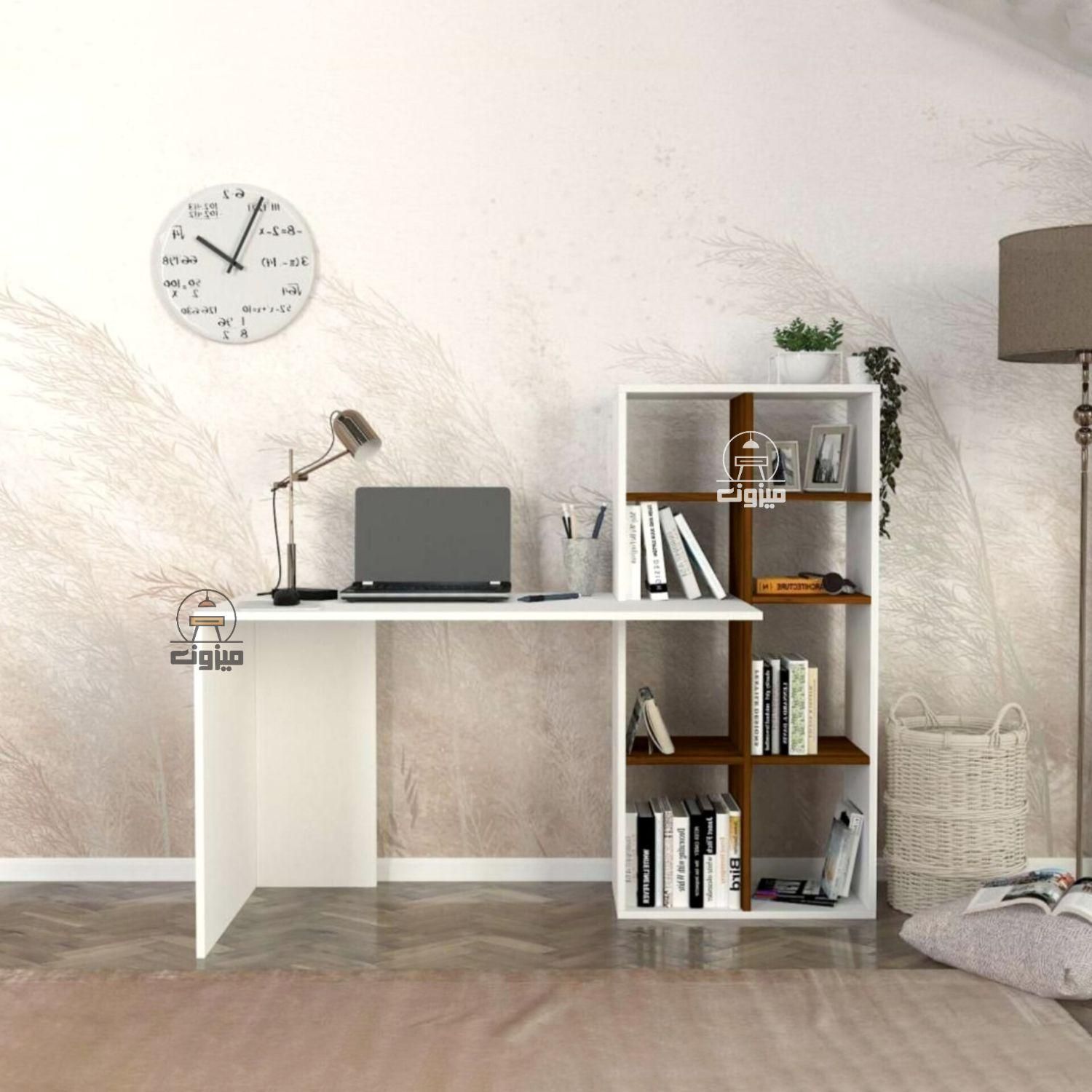 میزتحریر کتابخانهدار مدل ژاله دو|میز تحریر و کامپیوتر|تبریز, |دیوار