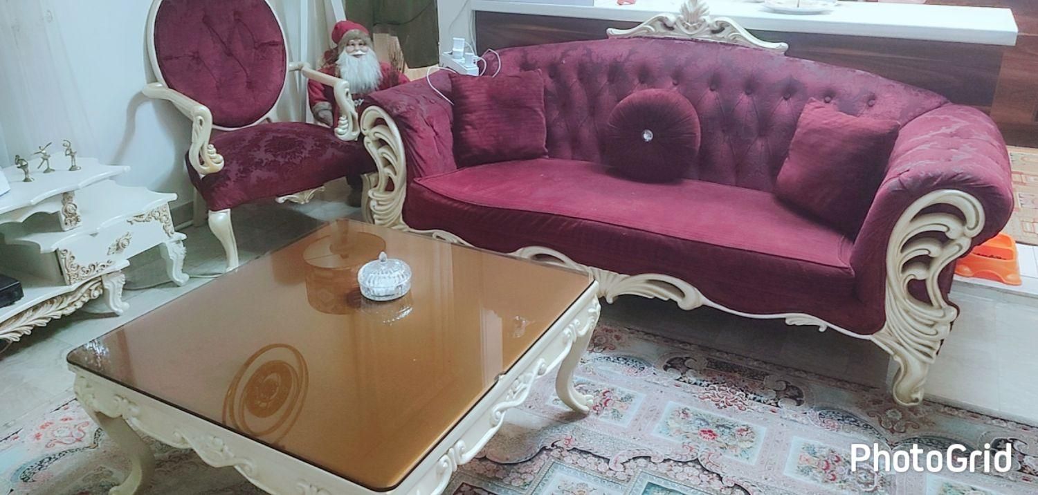 مبل راحتی 7نفره با جلو مبلی ومیز ناهارخوری 4نفره|مبلمان خانگی و میز عسلی|تهران, اوقاف|دیوار