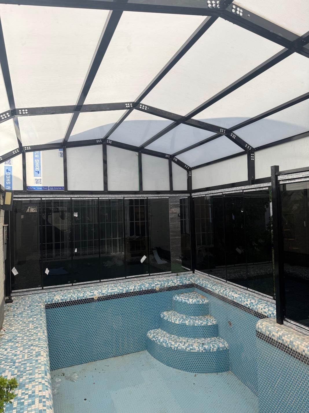 سقف متحرک استخر پاسیو تالار|مصالح و تجهیزات ساختمان|کرج, عظیمیه|دیوار