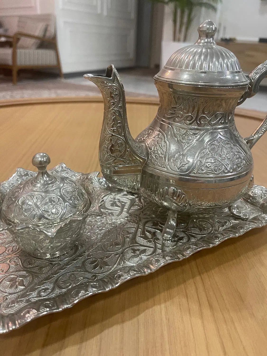 قوری و قندان و سینی سیلور|ظروف سرو و پذیرایی|تهران, فلاح|دیوار