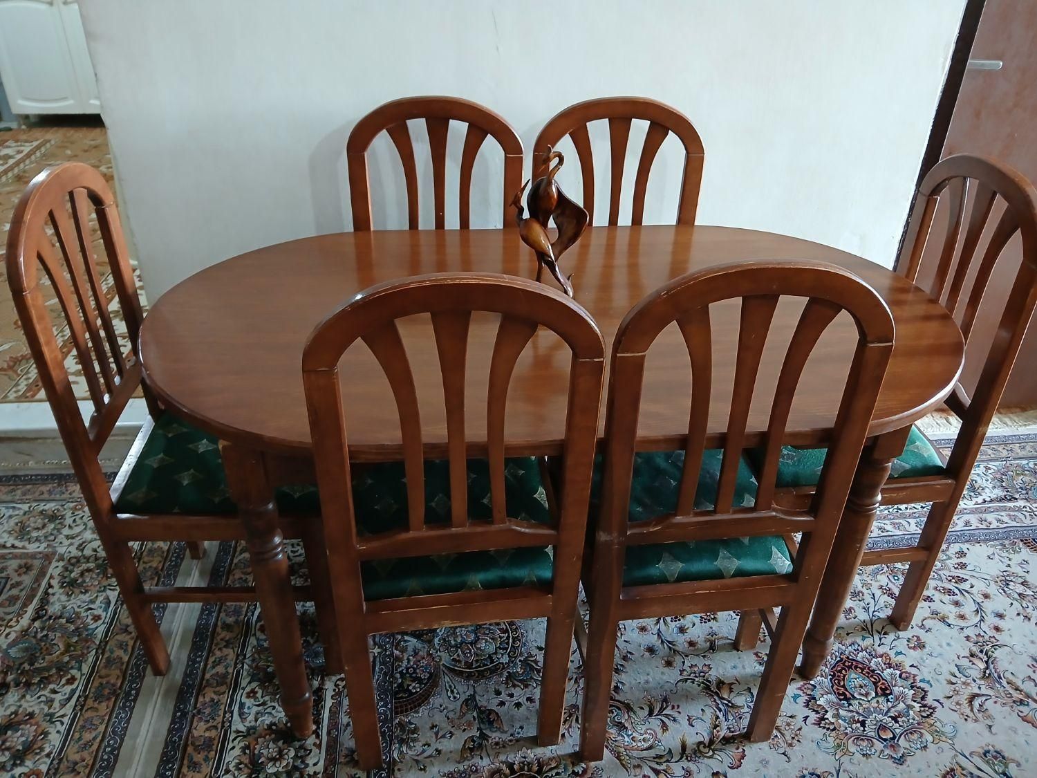 میز غذاخوری شش نفره چوبی|میز و صندلی غذاخوری|کرج, آزادگان|دیوار