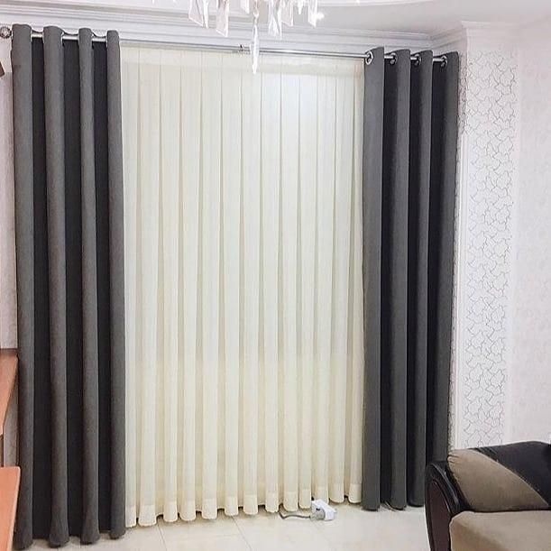 پرده مخمل کالیفرنیا پانچی آماده پنلی|پرده، رانر، رومیزی|تهران, عبدل‌آباد|دیوار