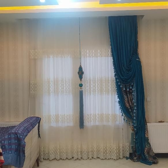 پرده یالان دار پذیرایی و اتاق خواب|پرده، رانر، رومیزی|خوانسار, |دیوار