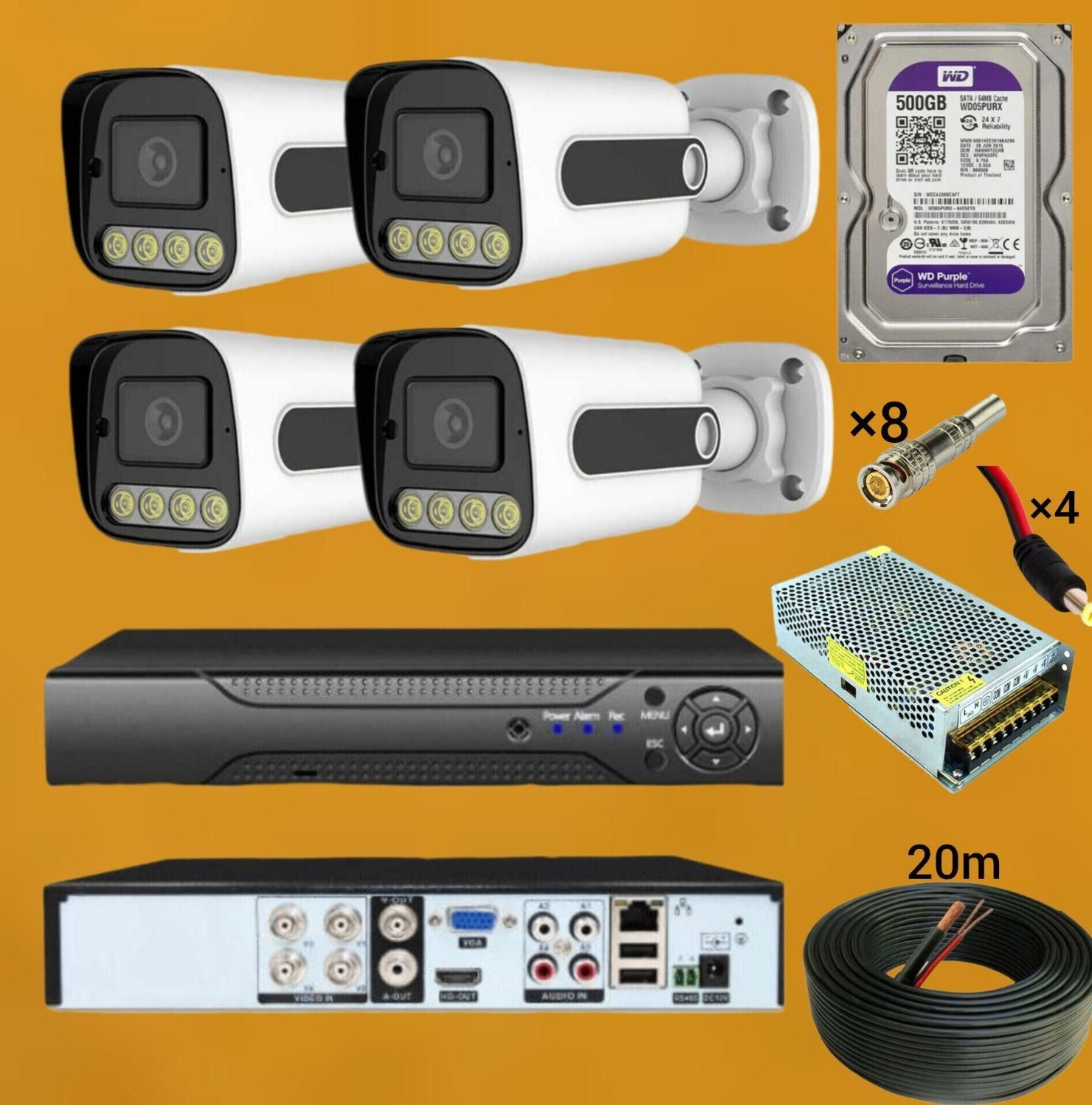 دوربین مداربسته 5MP (مدل 2025/رنگی در تاریکی مطلق)|دوربین مداربسته|کیش, |دیوار