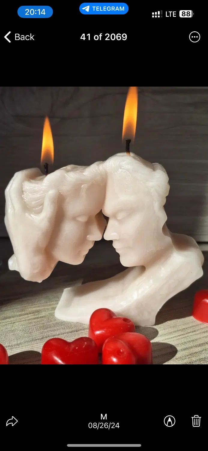شمع عاشقانه رومئو و ژولیت|صنایع دستی و سایر لوازم تزئینی|کرج, گلستان|دیوار