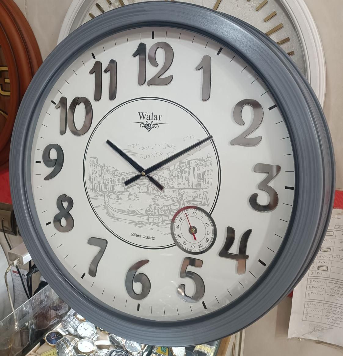 ساعت دیواری سایز 60 صفحه پوست ماری در سه رنگ|ساعت دیواری و تزئینی|اراک, |دیوار
