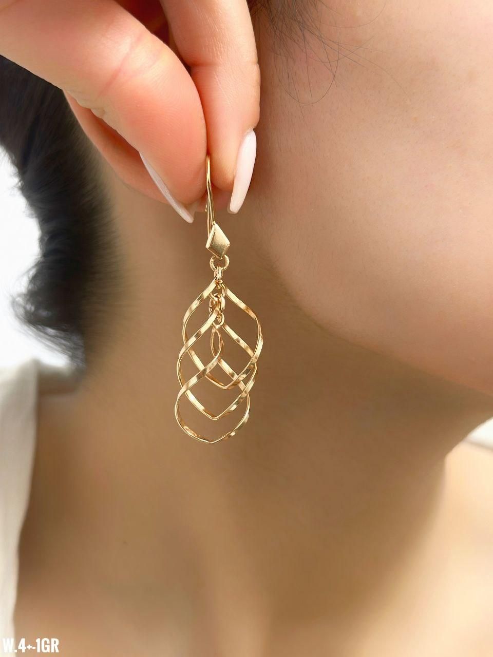 گوشواره و انگشتر نقره روکش طلا عیار925آب طلا کد030|بدلیجات|تبریز, |دیوار
