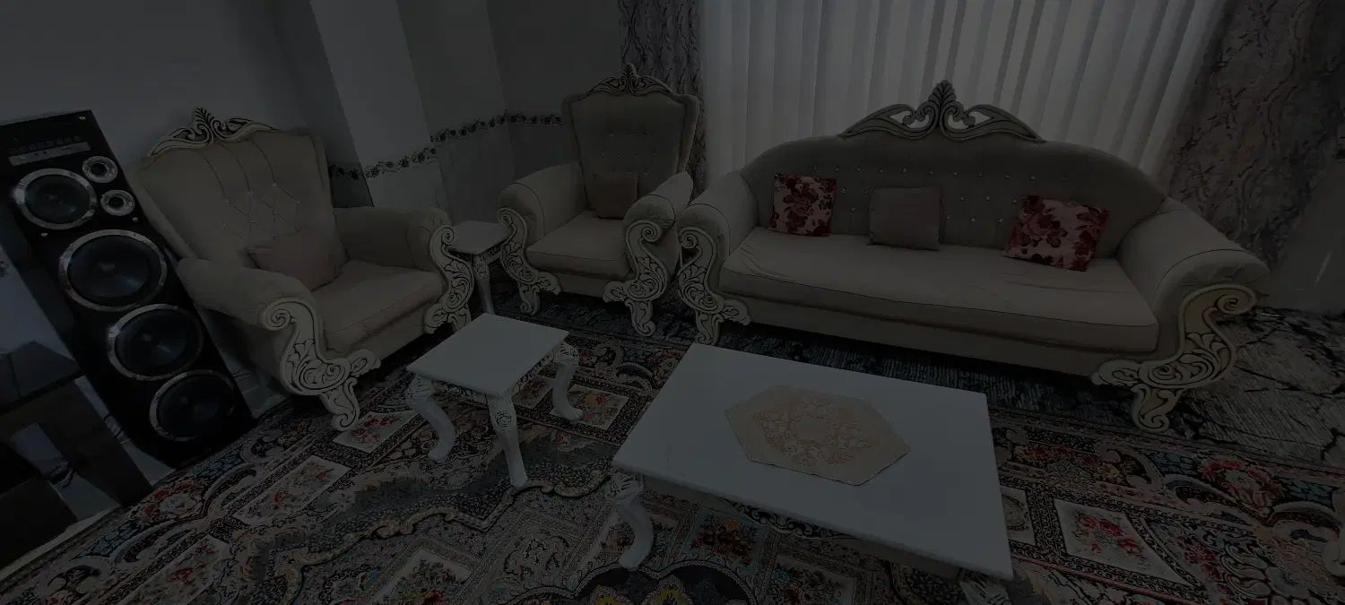 مبل نیم سلطنتی  ۸نفره رنگ استخونی|مبلمان خانگی و میز عسلی|تهران, شهرک چیتگر|دیوار