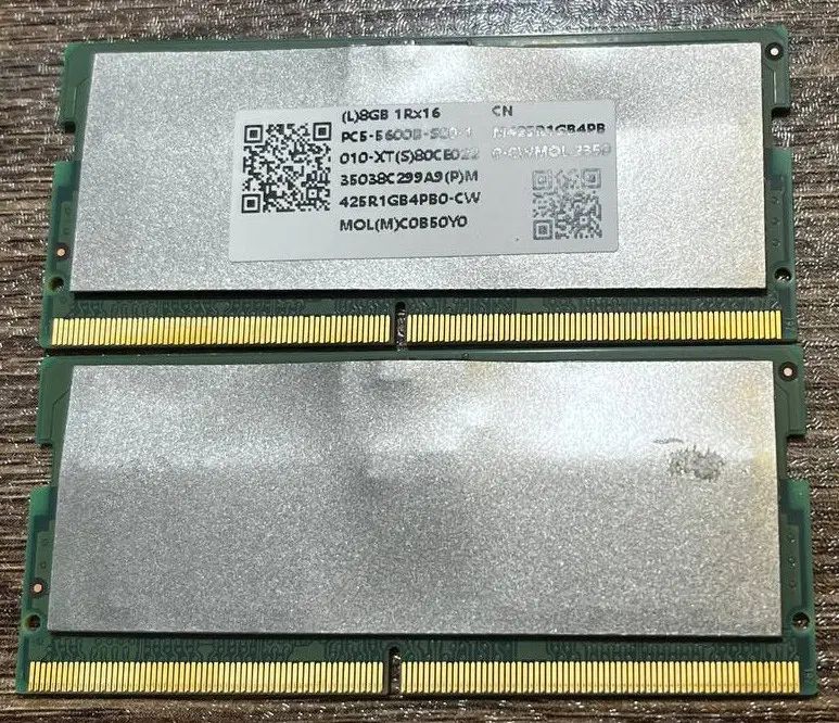 2 عدد رم  8 گیگ لپ تاپ DDR5 تک کاناله 5600 مگاهرتز|قطعات و لوازم جانبی رایانه|تهران, قلهک|دیوار