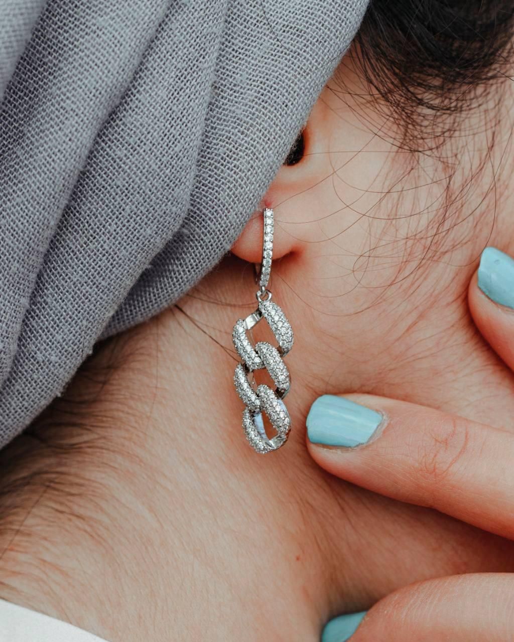 گوشواره نقره کارتیه سنتتیک Cartier silverبدون اجرت|بدلیجات|تبریز, |دیوار