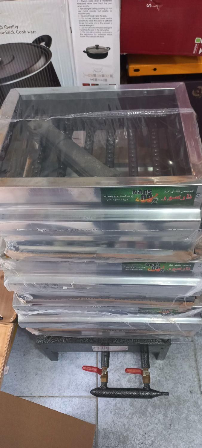 کباب پز گازی استیل با محافظ شعله چدن|اجاق گاز و لوازم برقی پختوپز|رشت, نظری|دیوار