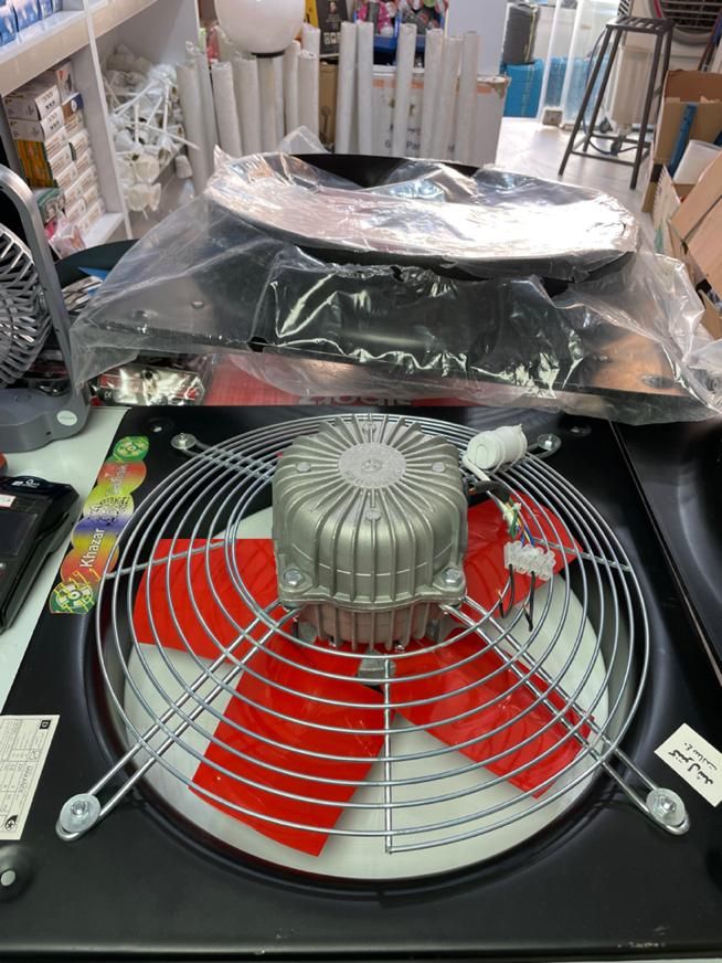 هواکش صنعتی فلزی سایز ۴۰ و ۵۰ خزر|پنکه و تصفیه‌کنندهٔ هوا|ملایر, |دیوار