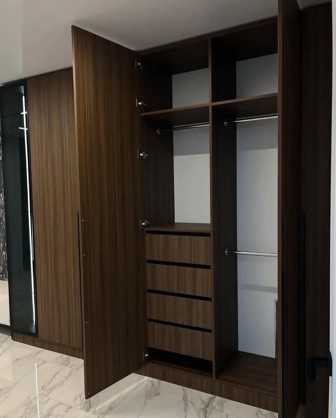 انواع کمد دیواری ام دی اف هایگلاس نئوکلاسیک|جاکفشی، کمد، دراور|خرم‌آباد, |دیوار