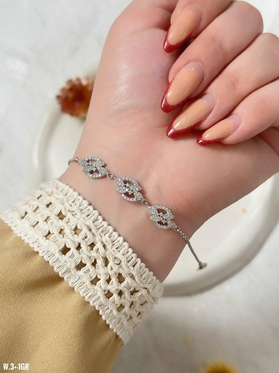 دستبند نقره کد001700جواهری روکش طلا کادویی تولد|بدلیجات|تبریز, |دیوار