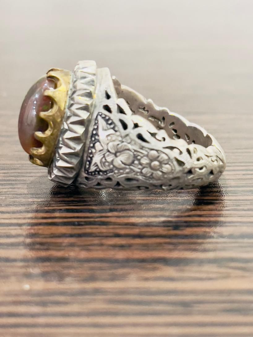 انگشتر اوپال اتیوپی هفت رنگ آتشین|جواهرات|اهواز, زیتون کارگری|دیوار