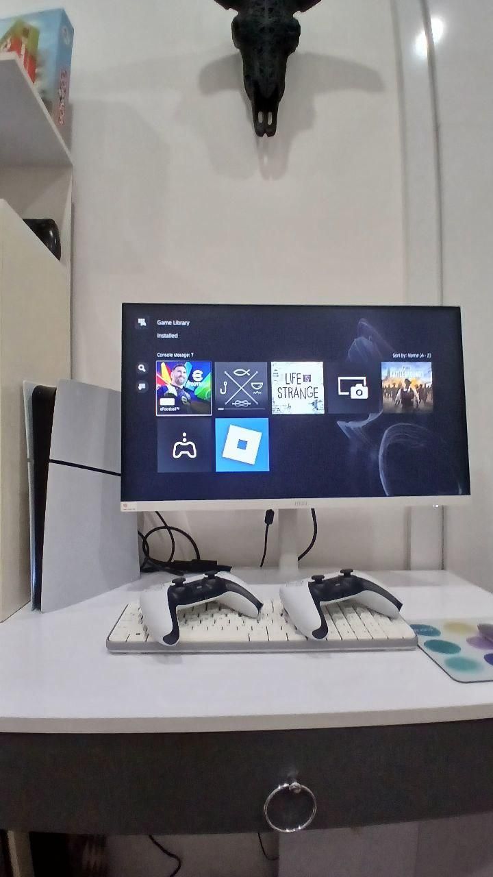 ps5 slim به همراه دو دسته اورجینال|کنسول، بازی ویدئویی و آنلاین|مشهد, جاهد شهر|دیوار