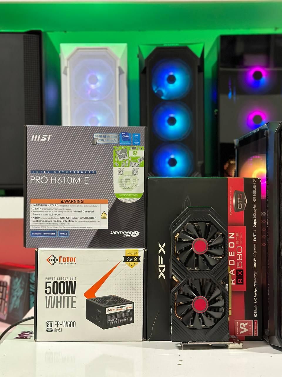 کیس گیمینگ I312100F گرافیک8GB کیس 4fansRGB|رایانه رومیزی|مشهد, فلسطین|دیوار