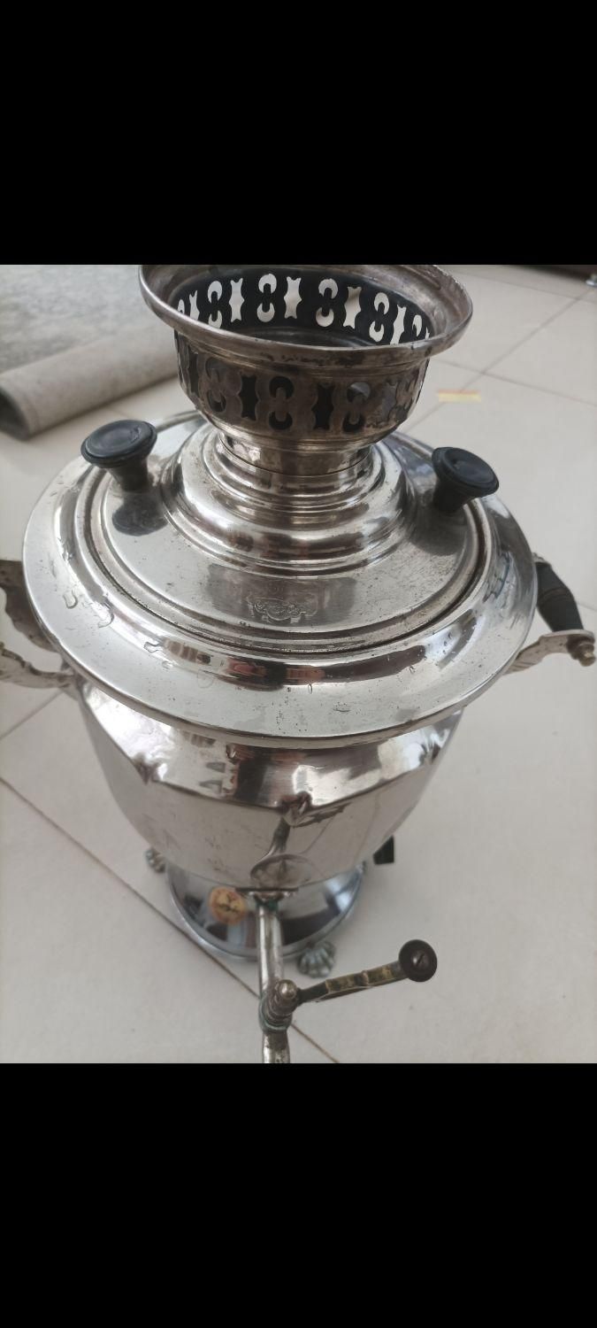 سماور قدیمی ویک آفتابه قدیمی چدن سالم|کلکسیون اشیاء عتیقه|تهران, نیروی هوایی (پیروزی)|دیوار