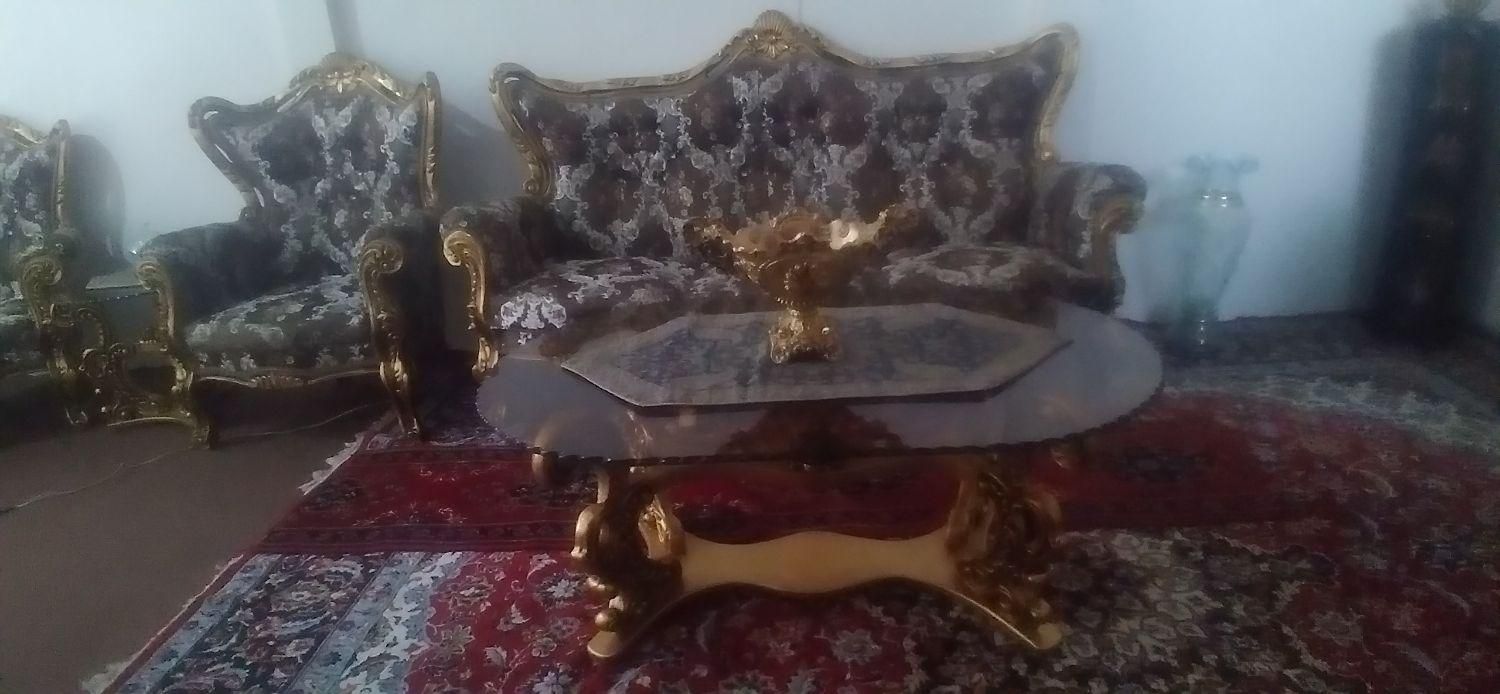 مبل سلطنتی ۷نفره تمام استیل ویک میز نهارخوری ۲نفره|مبلمان خانگی و میز عسلی|رباط‌کریم, |دیوار