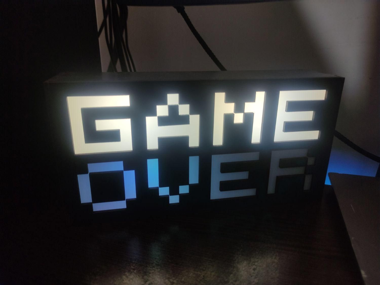 لوگو game over با نور های RGB|قطعات و لوازم جانبی رایانه|خرم‌آباد, |دیوار