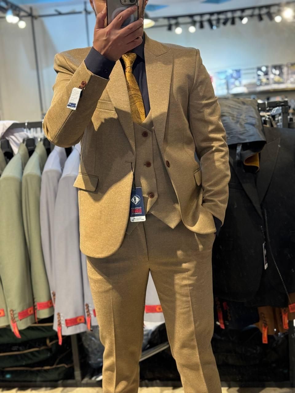 کت و شلوار دارچینی دوخت تمام صنعتی(شوک پلاس )|لباس|تبریز, |دیوار