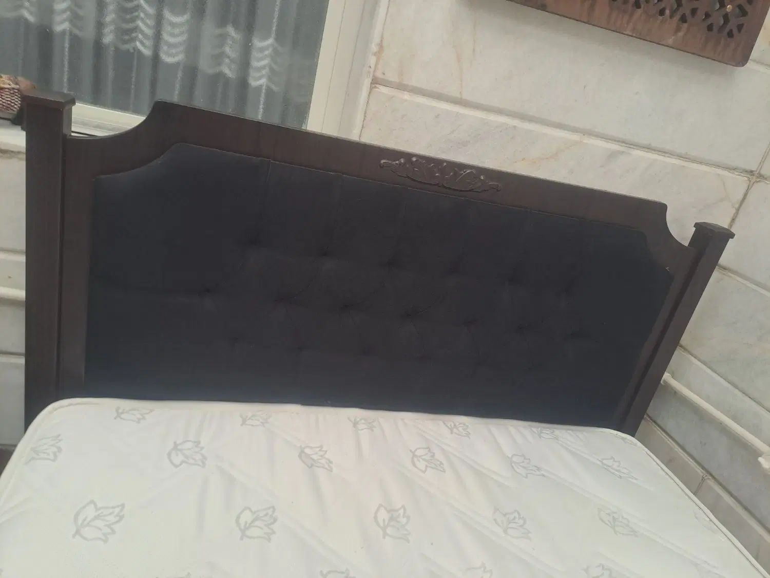 تخت mdfسایز ۱۲۰×۲طرح لمسه کاری مخملی|تخت و سرویس خواب|تهران, مهران|دیوار