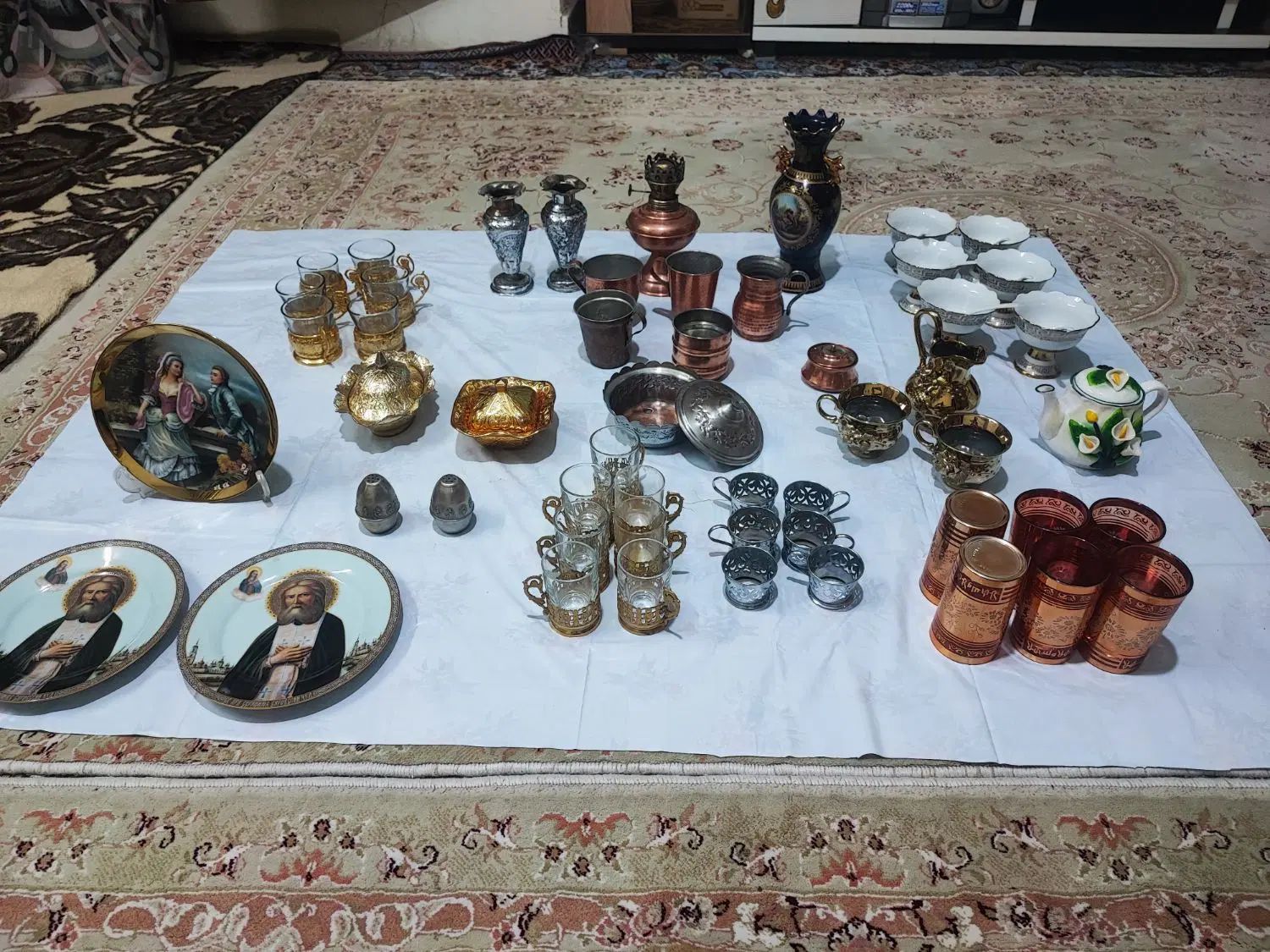 ظرف و ظروف مسی و برنجی قدیمی|حراج|کرج, برغان|دیوار