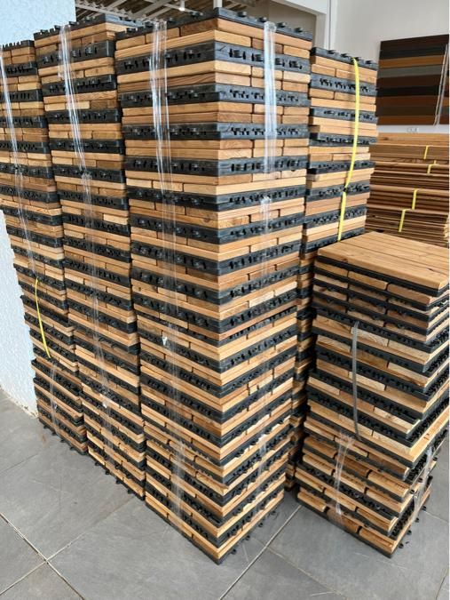 کفپوش تایل ترمو وود تایل چوبی و چمن رویان چوب|عمده‌فروشی|نوشهر, |دیوار