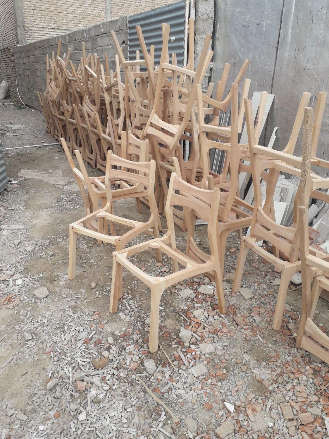 خام فروشی صندلی میز جلو مبلی با چوب راش|میز و صندلی غذاخوری|گنبد کاووس, |دیوار