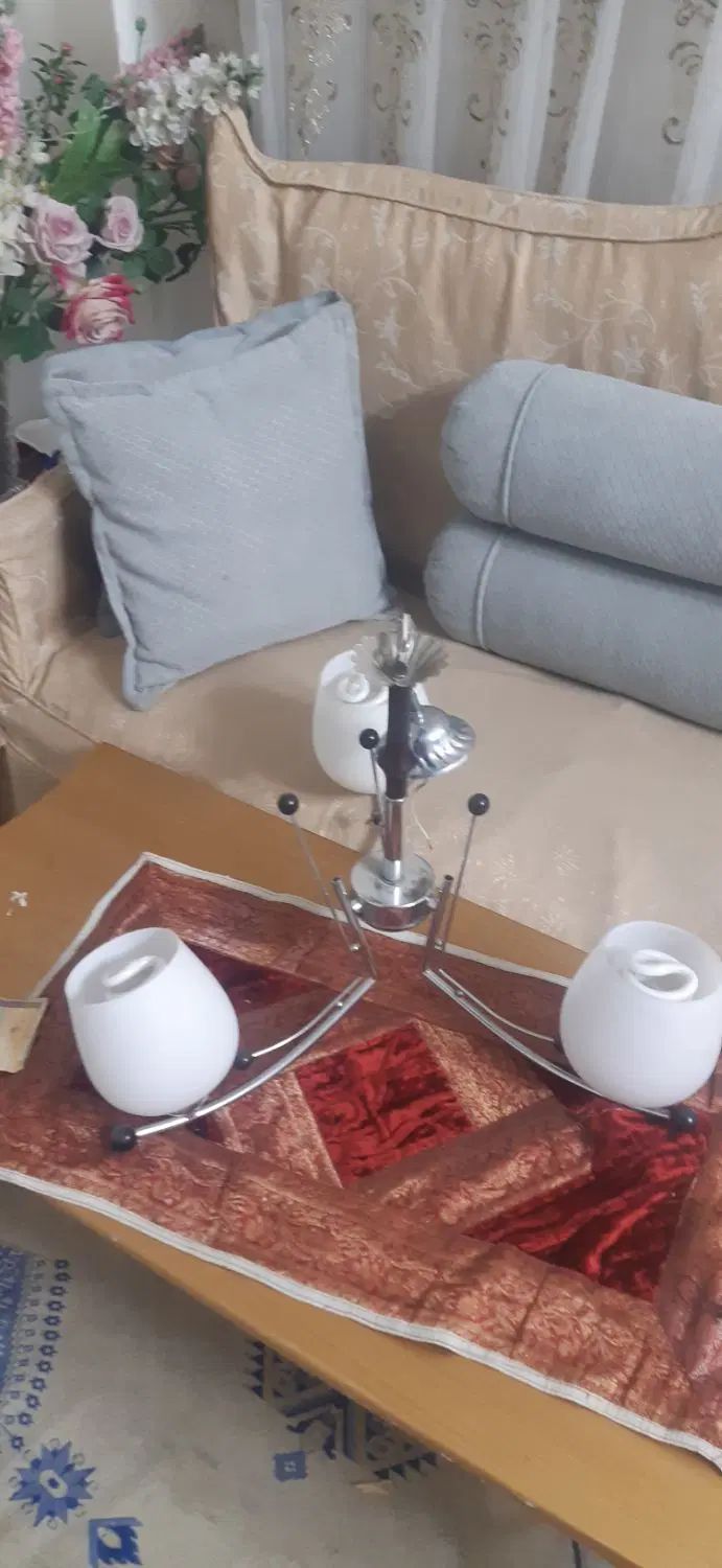 لوستر برنجی واستیل|لوستر و چراغ آویز|تهران, جی|دیوار