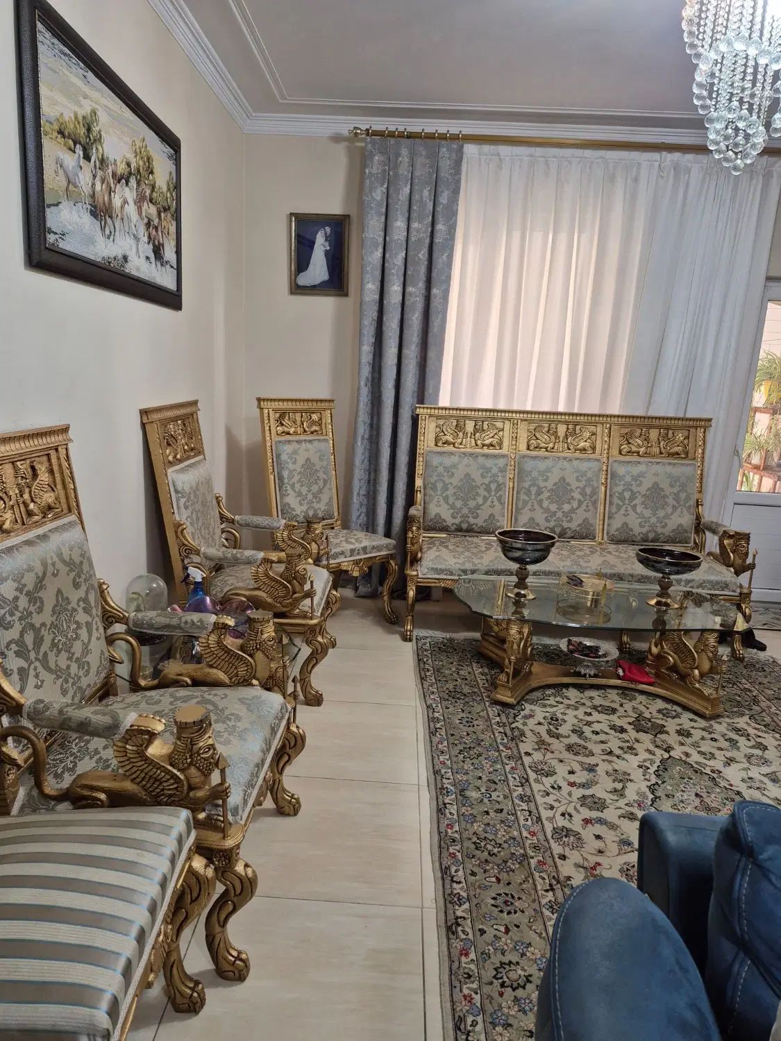 مبلمان سلطنتی چوب گردو|مبلمان خانگی و میز عسلی|تهران, حبیب الله|دیوار