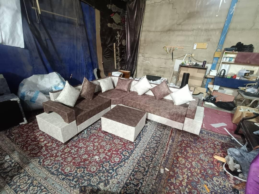 مبل راحتی ال کمجا نقلی|مبلمان خانگی و میز عسلی|تهران, شهرک شریفی|دیوار