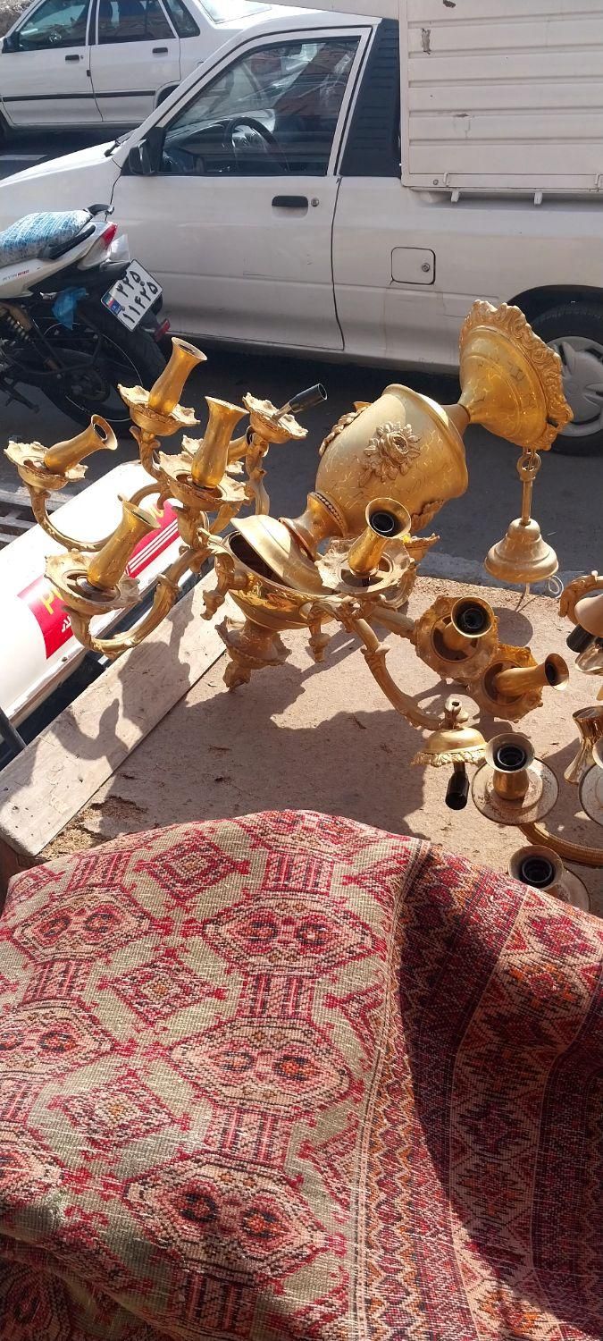 خرید فروش لوستر طلایی وابکاری|لوستر و چراغ آویز|تهران, شهرآرا|دیوار