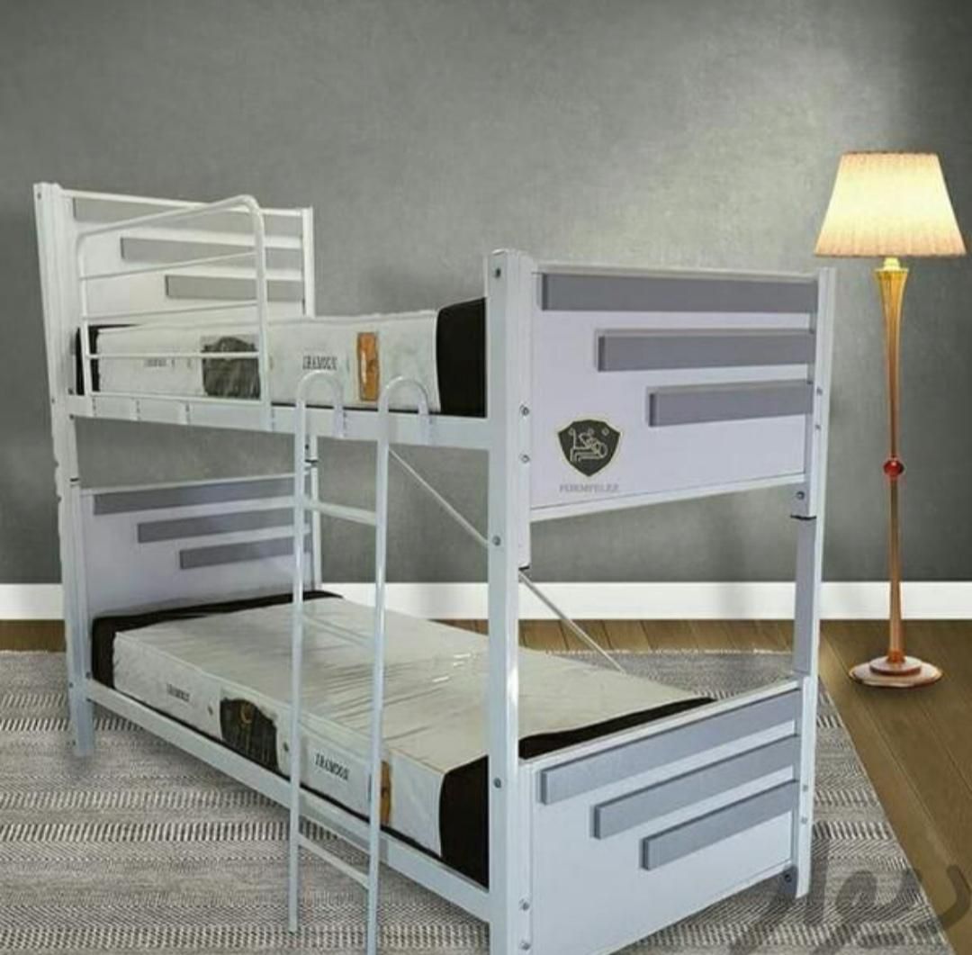 تخت خواب دوطبقه فلزی ..(سه خط) خسروی|تخت و سرویس خواب|مشهد, ایثارگران|دیوار