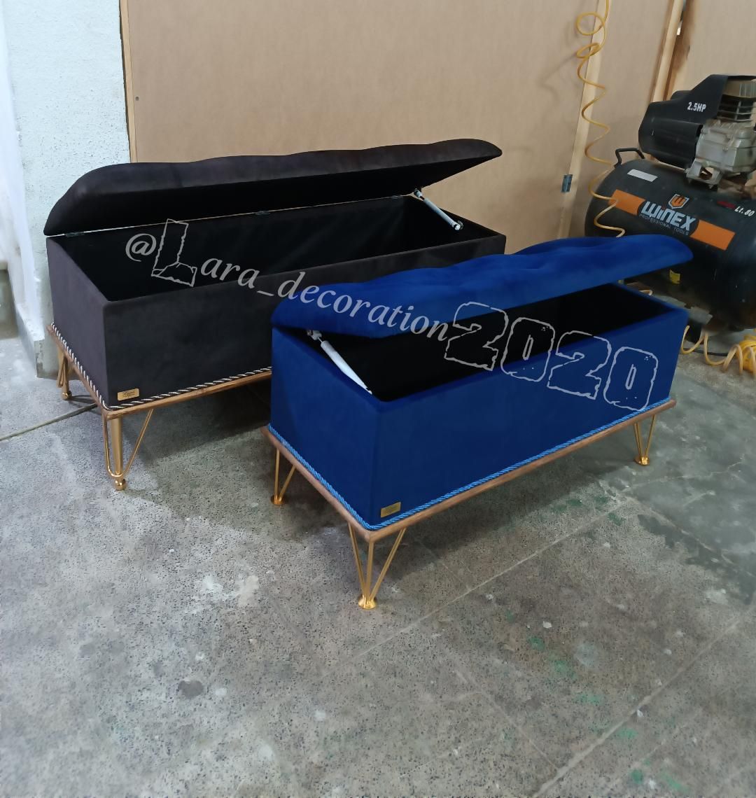 نیمکت پاف پایه فلزی مخروطی کد 502|صندلی و نیمکت|تبریز, |دیوار