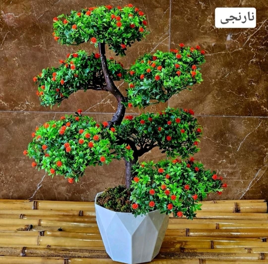 درختچه بنسای مصنوعی ۶ کپه ارتفاع کامل ۵۰سانت|گل مصنوعی|قم, باجک یک|دیوار