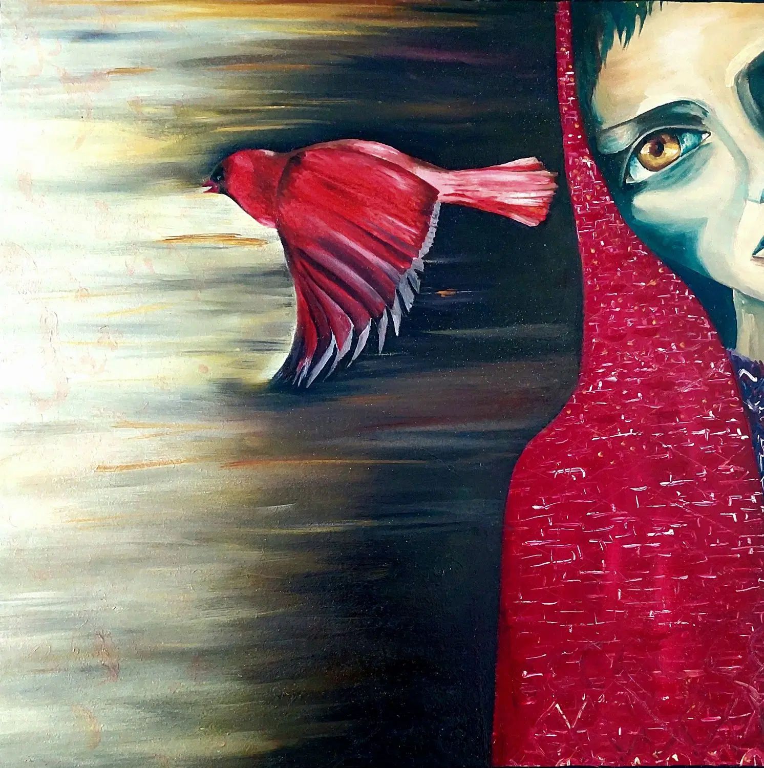 تابلو نقاشی خاص(نقاشی روی لباس)|تابلو، نقاشی، عکس|تهران, خواجه نظام الملک|دیوار