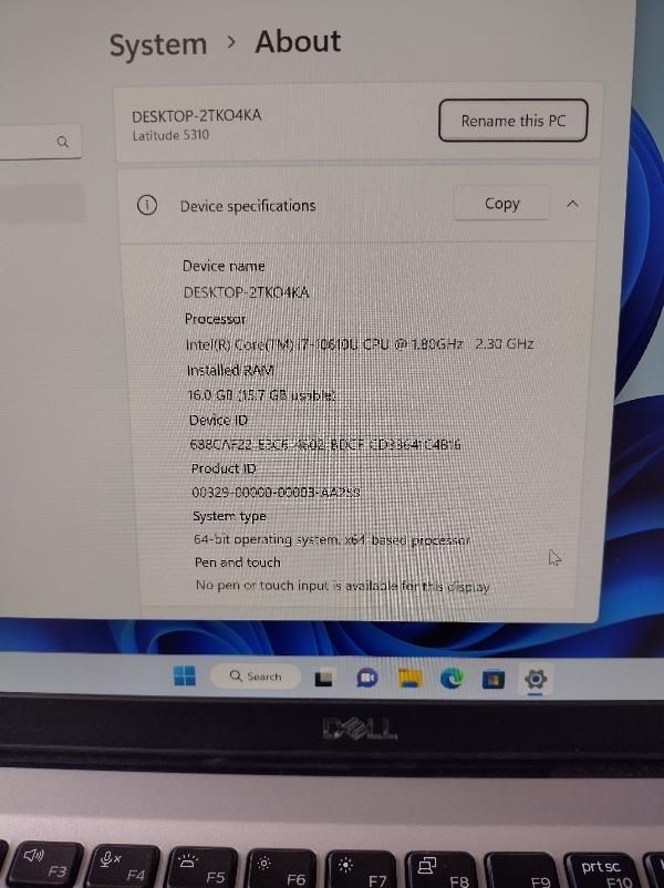 فروش لپ تاپ دل 5310 در حد نو|رایانه همراه|لاهیجان, شیشه گران|دیوار