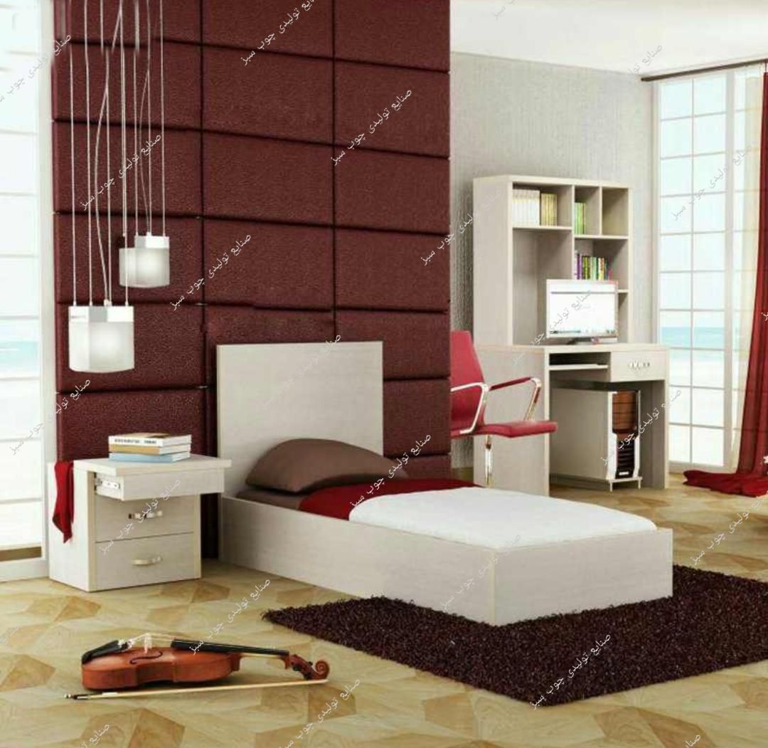 تخت یکنفره و دونفره مدل برلیان|تخت و سرویس خواب|قروه, |دیوار