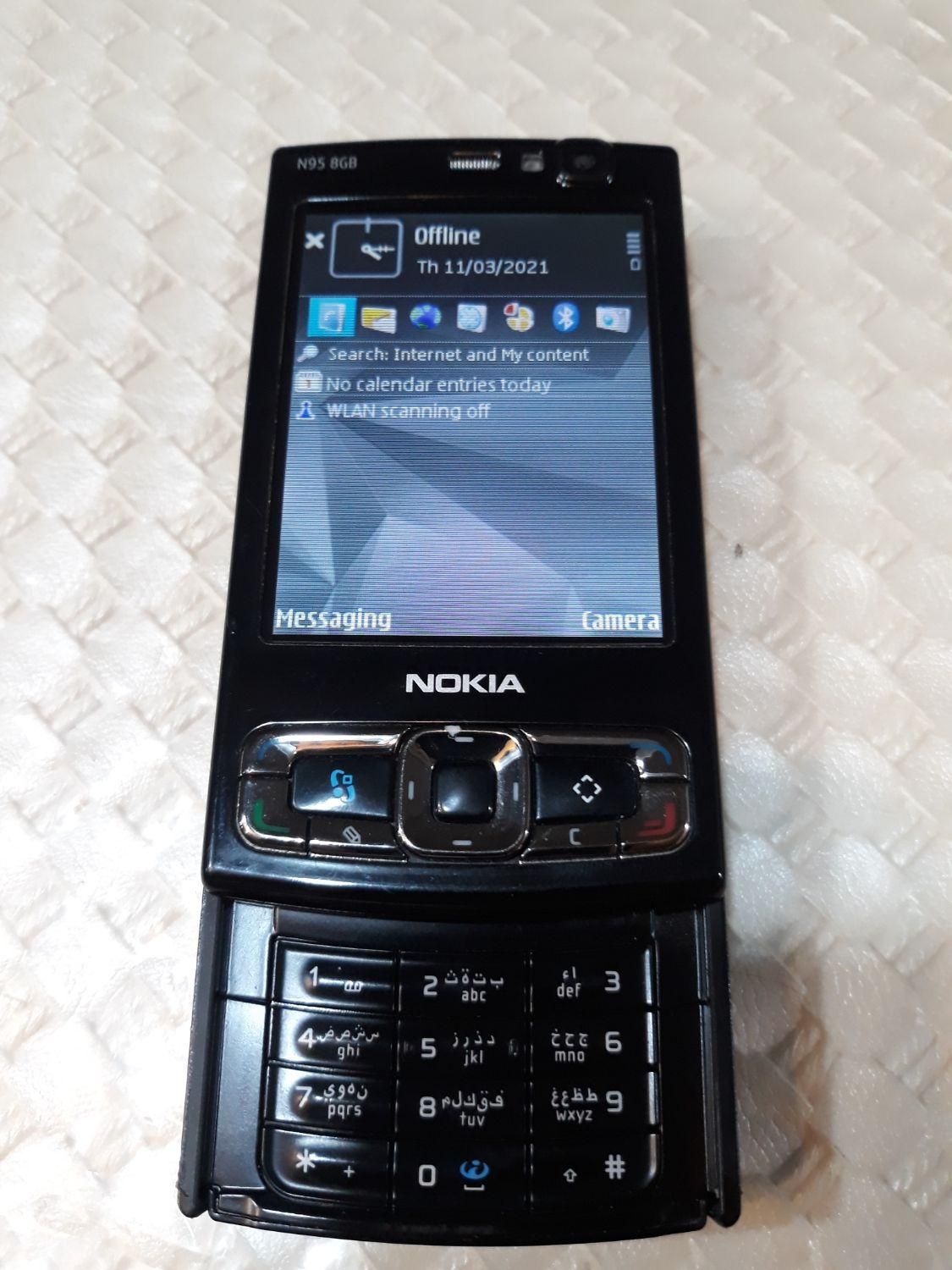 نوکیا N95 8GB با حافظهٔ ۸ گیگابایت|موبایل|تهران, مهران (سیدخندان)|دیوار