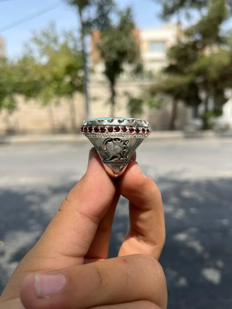 انگشتر نقره فیروزه نیشابور دستساز|جواهرات|اصفهان, پروین|دیوار