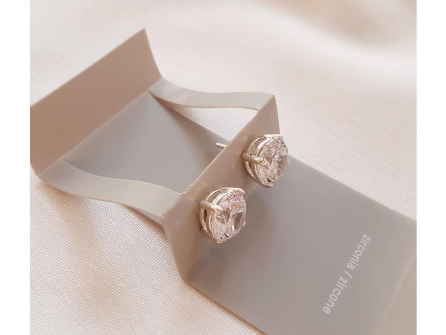 گوشواره نقره نگین زیرکنیا مدل سفید|بدلیجات|گرگان, |دیوار