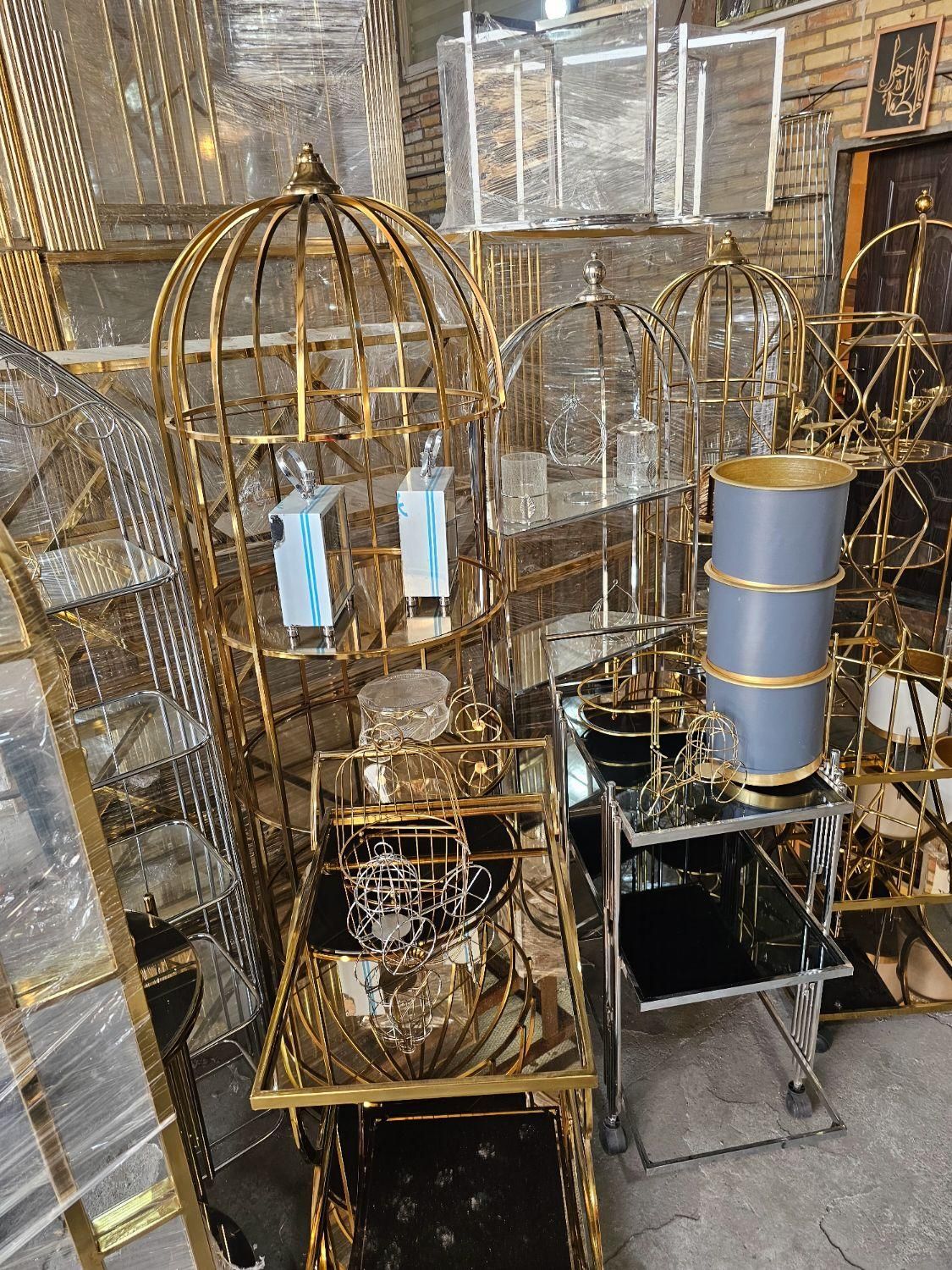 ویترین استند شلف قفسه ۳ طبقه مسوار بلند فلزی|بوفه، ویترین، کنسول|آفتاب, |دیوار