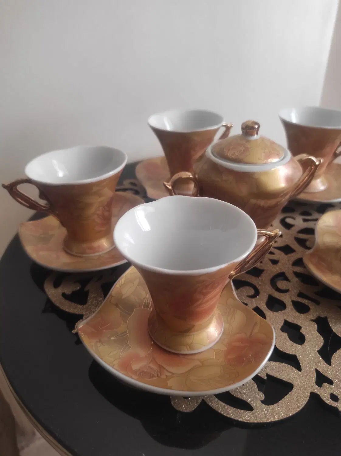 سرویس قهوه خوری  5. نفره + شکلات خوری|ظروف سرو و پذیرایی|کرج, عظیمیه|دیوار
