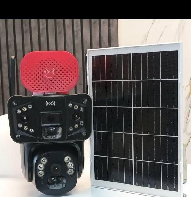 دوربین خورشیدی3لنز//بدون نیازبه برق-نگهبان باغ4G|دوربین مداربسته|کرمان, |دیوار