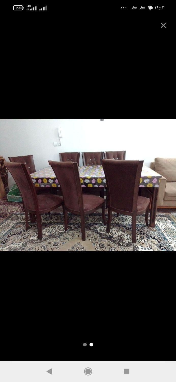 میز و صندلی غذاخوری ۸نفره|میز و صندلی غذاخوری|شاهینشهر, شهرک گلدیس|دیوار